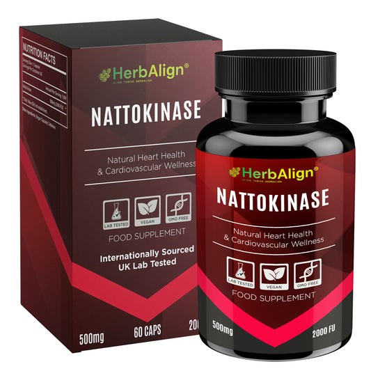 Herbalign Nattokinase Capsules – 500mg with 2000 FU for Heart Health & Circulatory Support